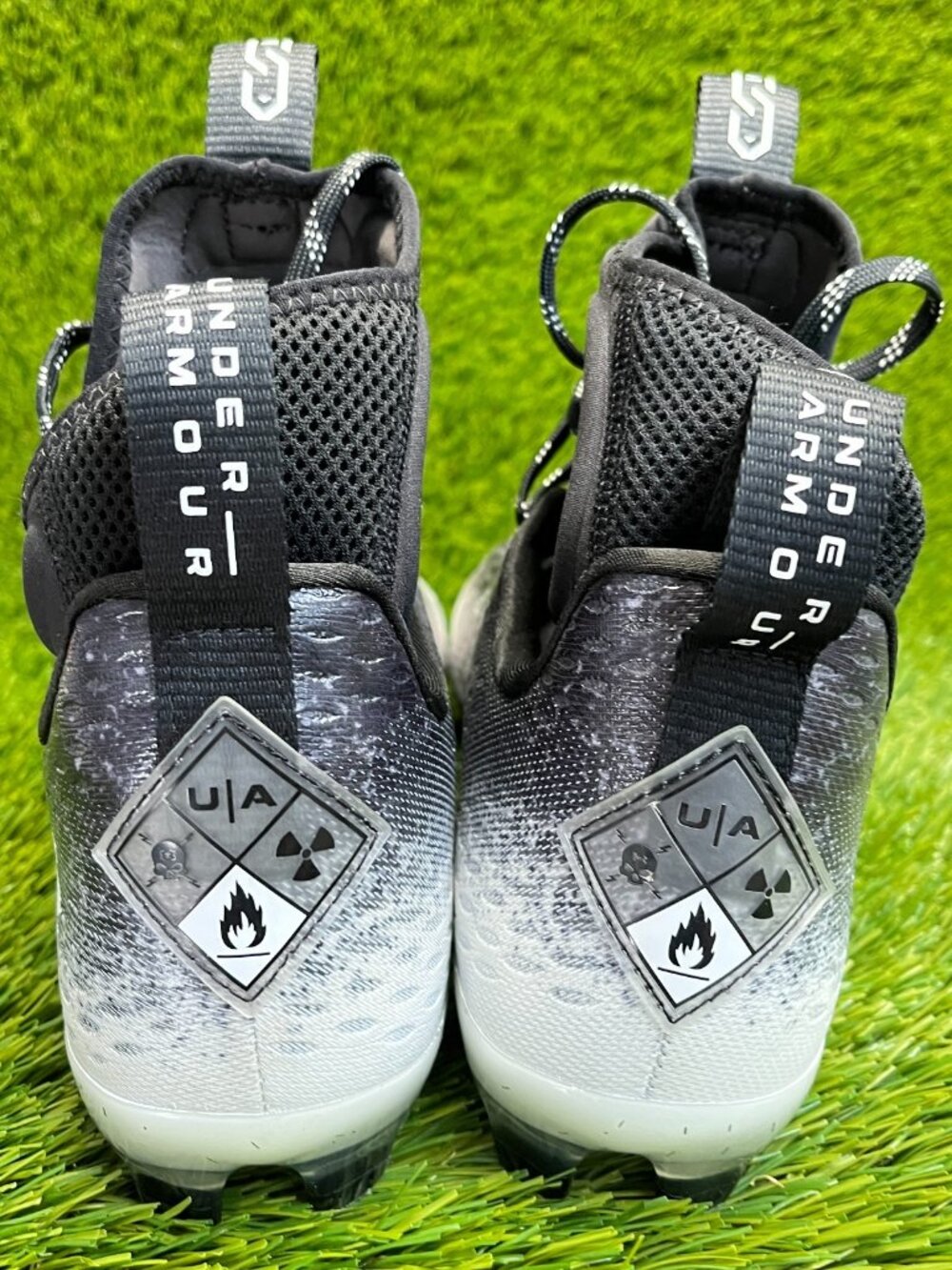 Under Armour Spotlight Lux MC 2.0 Mens Size 10 White Black Football Cleats - Picture 6 of 10
